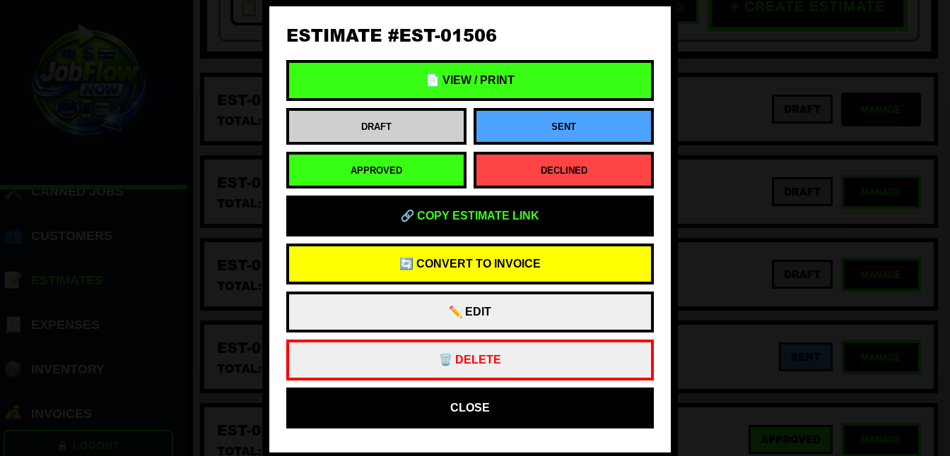 Estimate Modal